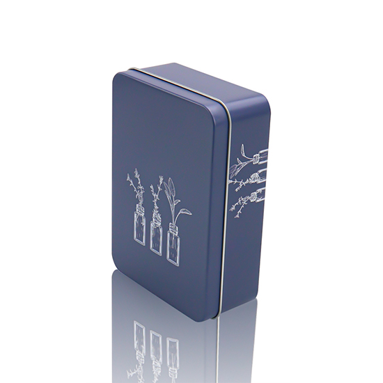 化妆品包装盒,长方形化妆品蓝色铁盒_业士铁盒制罐定制厂家